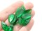 20 20mm Clear Green Faceted Teardrop Vintage Plastic Cabochons bL2